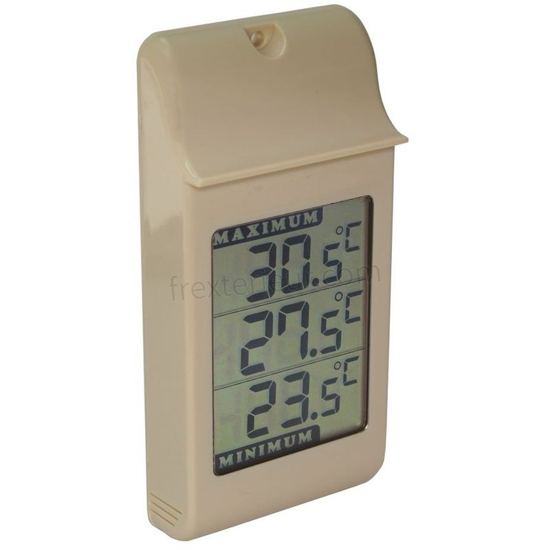 Thermomètre Extérieur Grands Chiffres - Mémoire des Températures Mini/Maxi soldes - -0