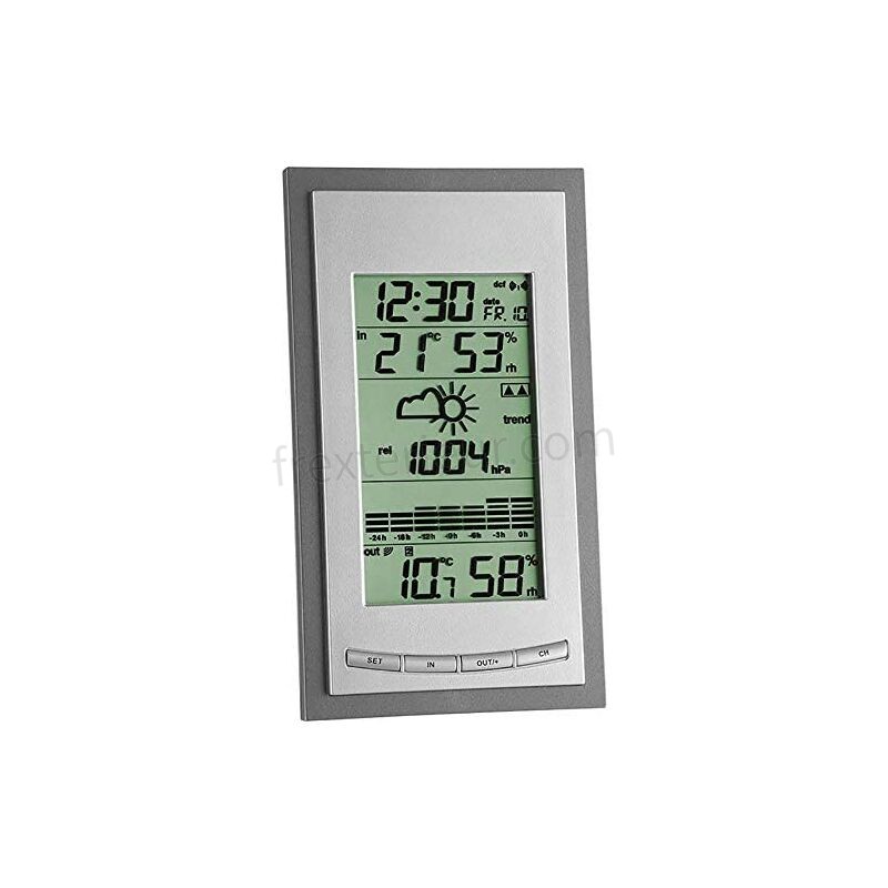 TFA 35.1078.10.IT station météo - Station météo (AA, Gris, Argent, 100 x 35 x 180 mm) soldes - -0