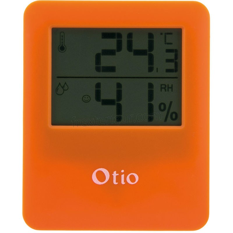 Thermomètre hygromètre magnétique orange - Otio soldes - -1