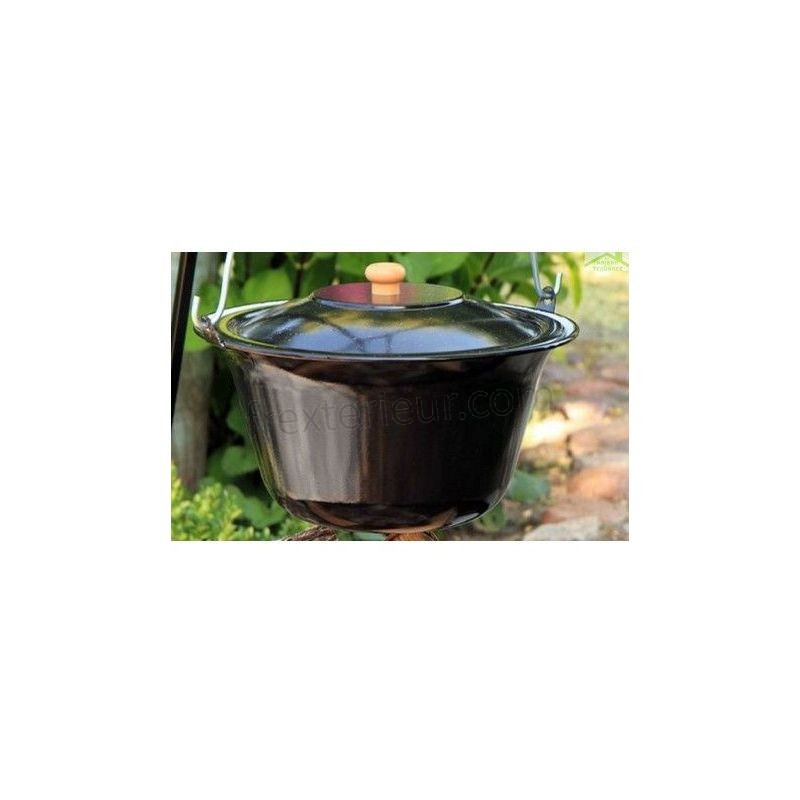 Chaudron pot émaillé avec couvercle soldes - Chaudron pot émaillé avec couvercle soldes