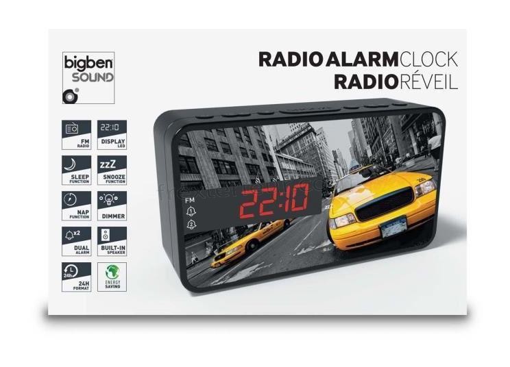 BIGBEN RR15TAXI Radio Réveil - Décor taxi soldes - BIGBEN RR15TAXI Radio Réveil - Décor taxi soldes