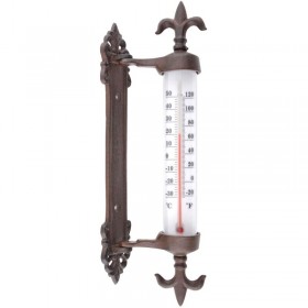 Esschert Design Thermomètre à cadre de fenêtre Fonte soldes