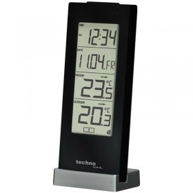 Thermomètre radiopiloté Techno Line WS 9767 noir soldes
