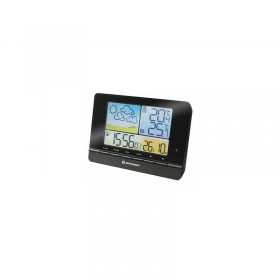 Station météo noire avec écran couleur, calendrier, thermomètre et hygromètre - Bresser soldes