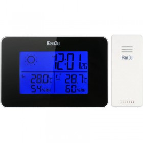 Fanju Battery Operated Numerique Sans Fil Station Meteo Reveil Thermometre Hygrometre Horloge soldes