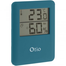 Thermomètre hygromètre magnétique bleu - Otio soldes