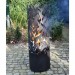 Esschert Design Baril à feu Flames Acier au carbone Noir FF408 soldes - 2