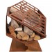 Chauffe-terrasse en fonte avec stockage de bois soldes - 0